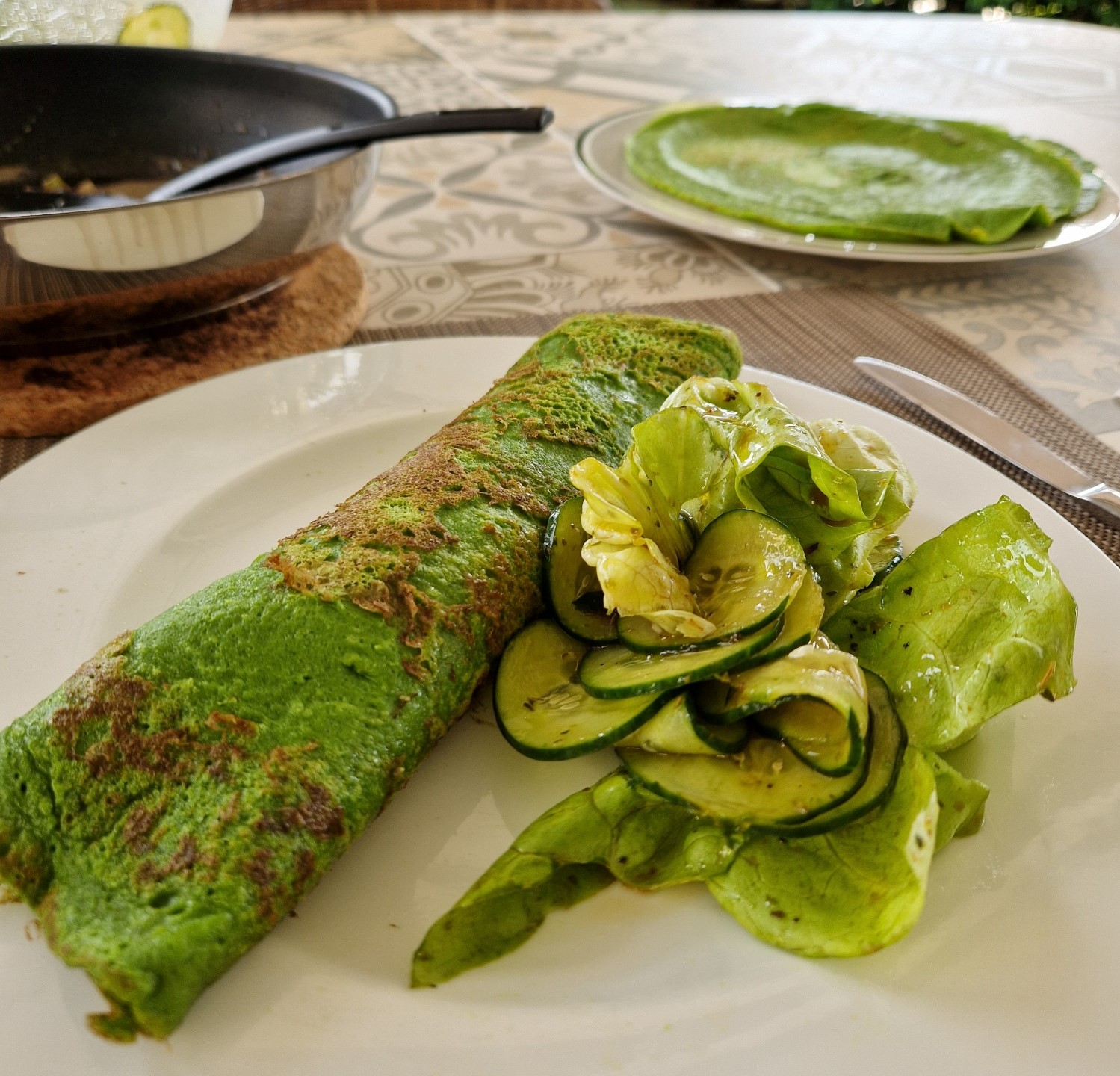 Schnelle Spinat-Omelette mit Pilzfüllung - Susan Diethelm